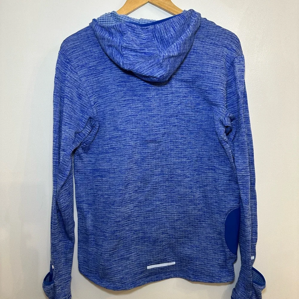 Nike Running Hoodie Quarter-Zip Dry Fit Hand‎ Covers Blue Women’s Size Small